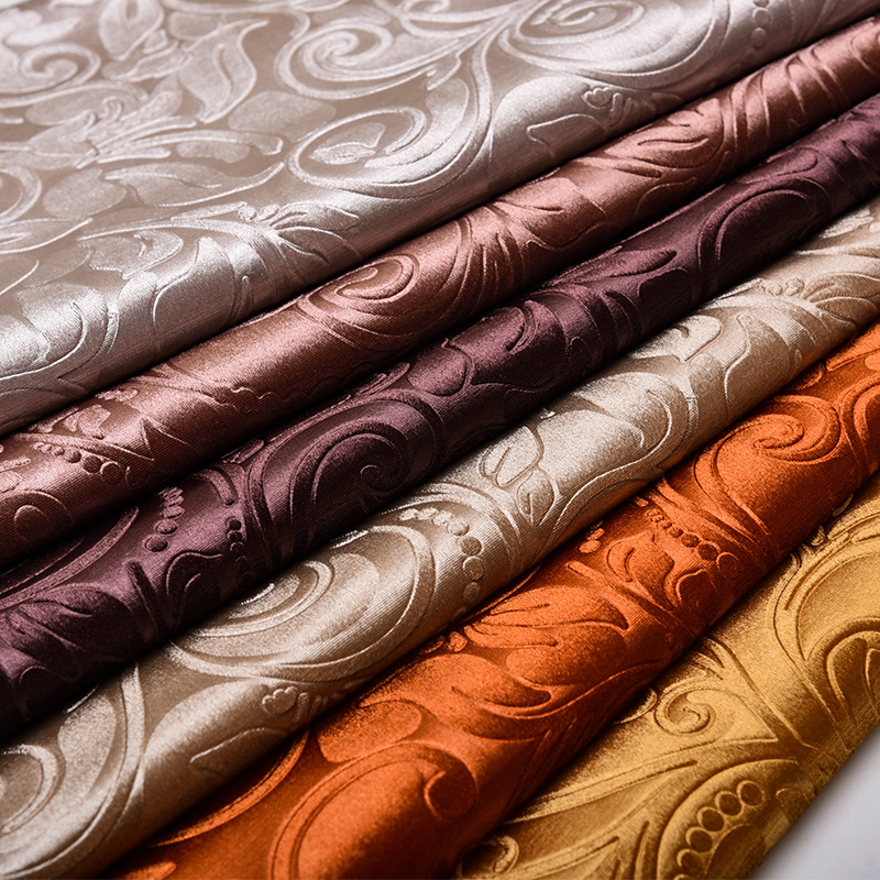Factory gold velvet padded 3D embossed fabric soft bag hard bag Chinese sofa fabric wholesale