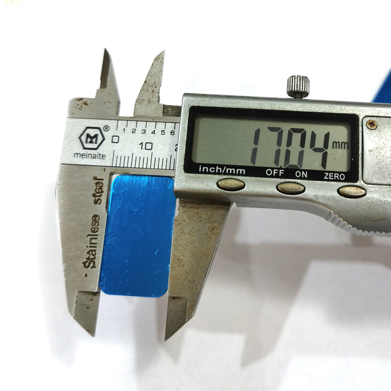 30*17*0.3mm small square iron sheet with thickened adhesive Blue Film protective film magnetic sheet foam adhesive iron sheet