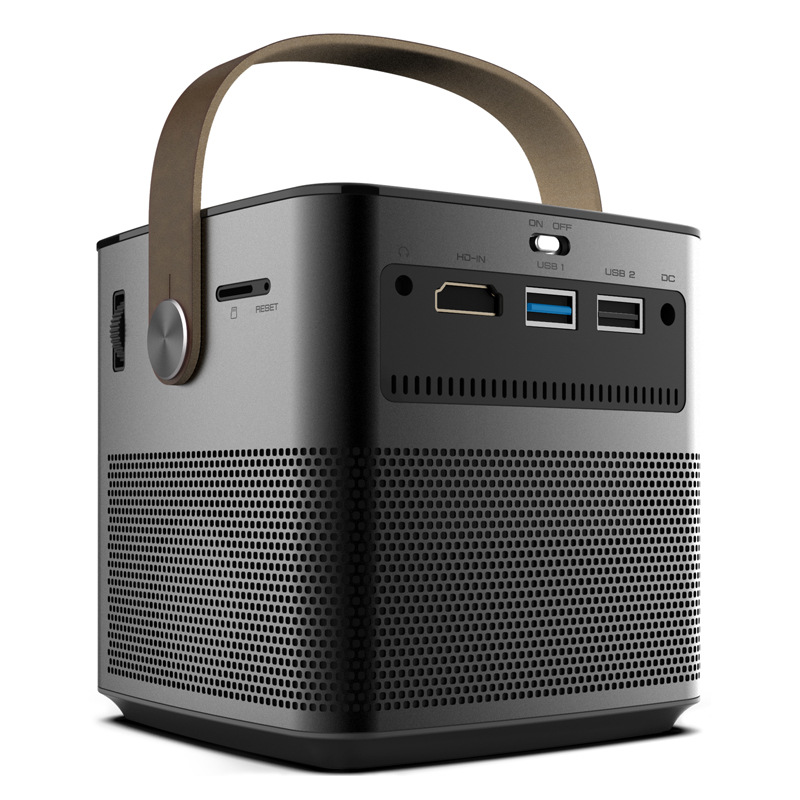 Multi-function 720p small smart projector HDMI input support 3D support mobile phone same frequency 4K video decoding
