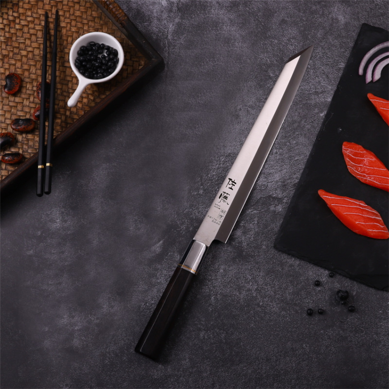 Japanese cooking knife cutting first pill knife bayonet knife salmon knife Japanese sushi knife blade willow knife fish raw knife