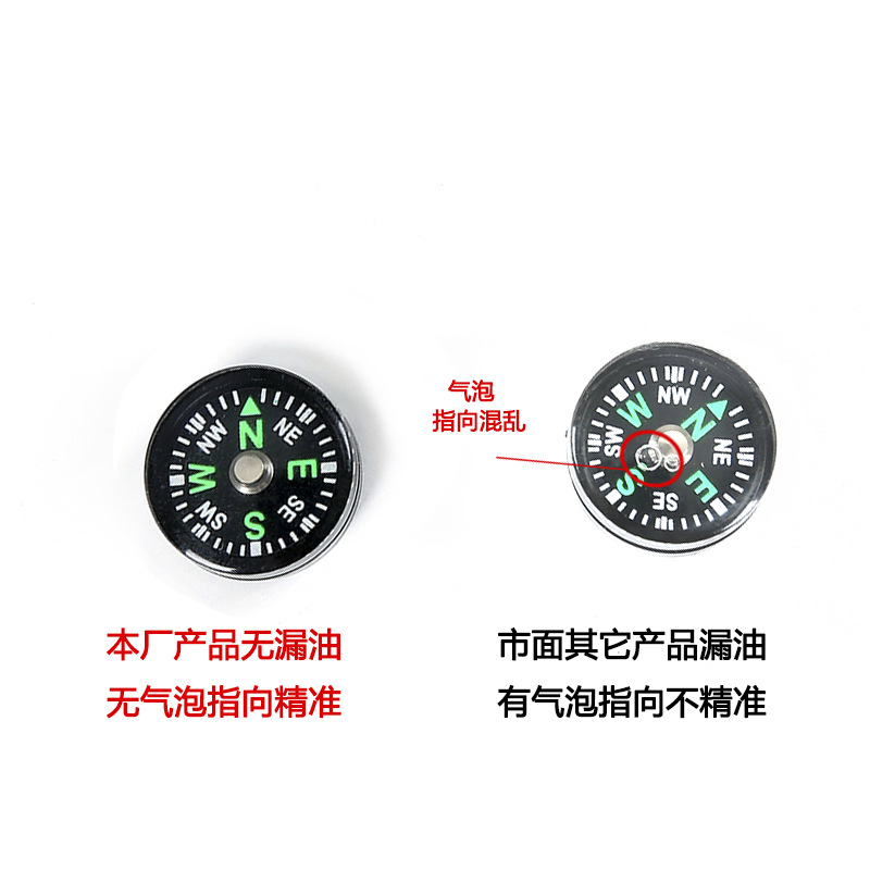 Factory direct high precision 20MM accessory type oiling compass decorative luggage accessories multi-use compass