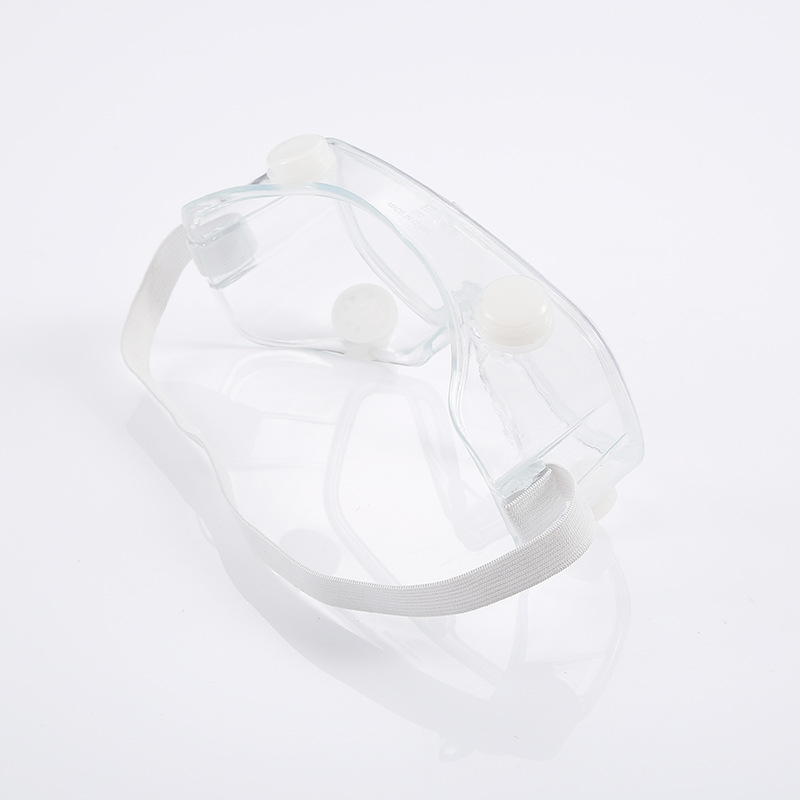 Factory straight hair anti-wind sand anti-fog labor protection goggles four beads eye surround elastic elastic band plastic mirror