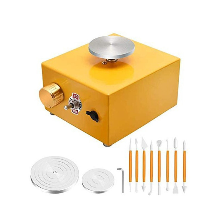 Square mini drawing machine metal shell children teaching drawing embryo machine pottery machine clay machine pottery wheel