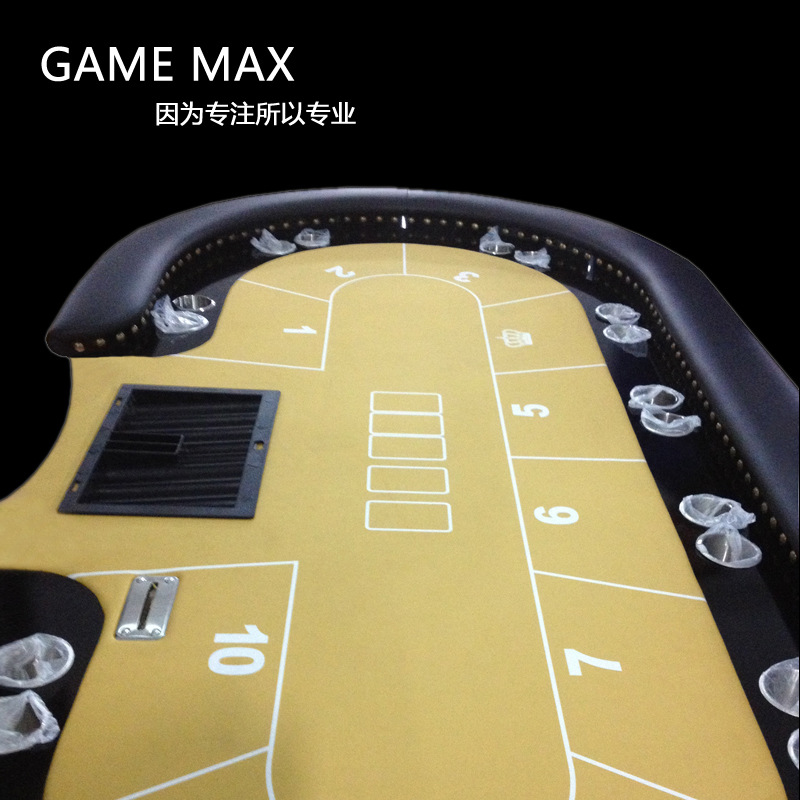 Factory wholesale high-end custom orange decorative marble feet Texas poker table composite plate chips coin table