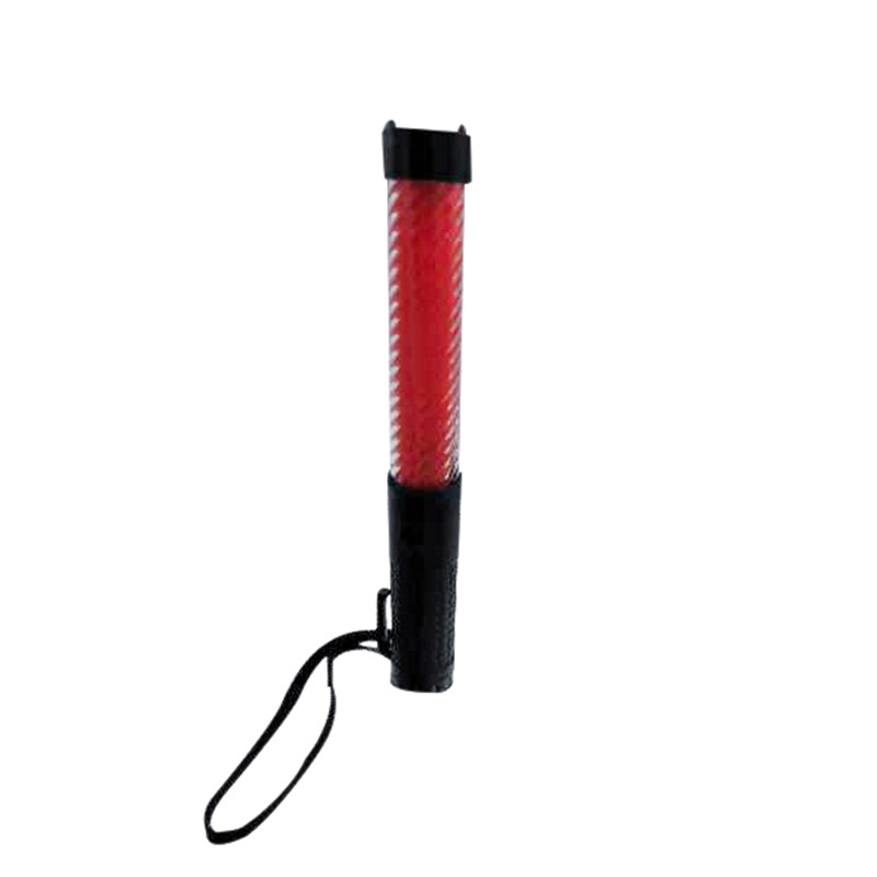 Baton spiral pattern LED traffic multi-function flash belt sling waist buckle battery flashlight baton