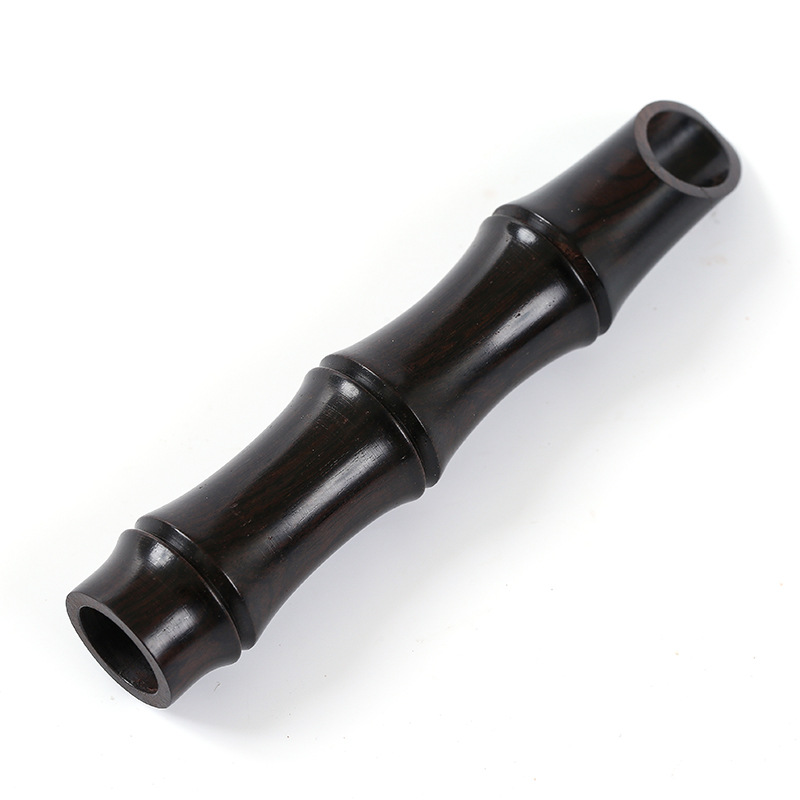 Purple Sandalwood Snuff Bottle Wooden Handmade Ebony Handle Piece Bamboo Snuff Bottle with Lanyard