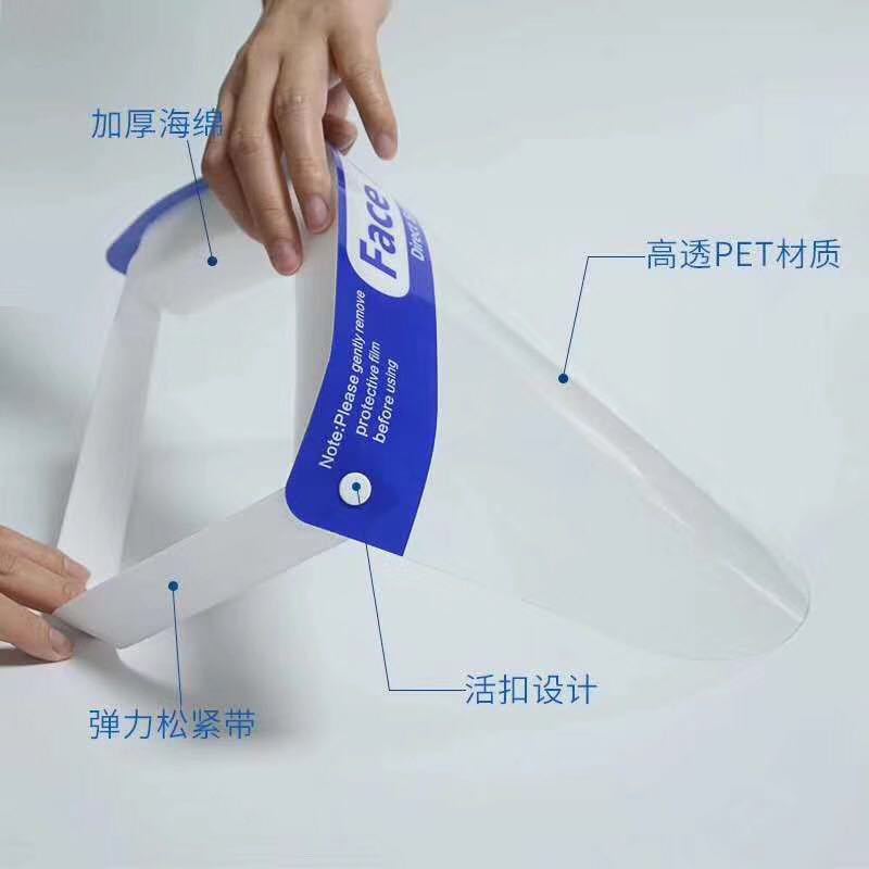 Transparent Protective Goggles and Face Mask Glasses, Windproof, Sandproof, Foamproof Protective Special Export Glasses