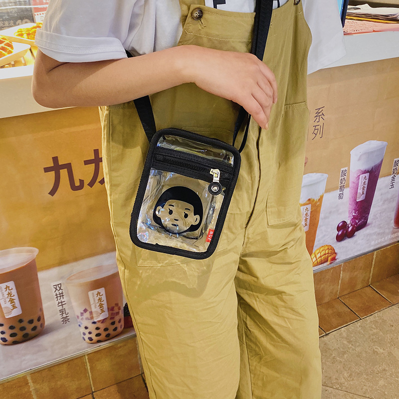 Printed Transparent Small Bag Women's 2020 New Fashionable Shoulder Bag Crossbody Bag Stylish Crossbody Bag Fashionable Jelly Bag