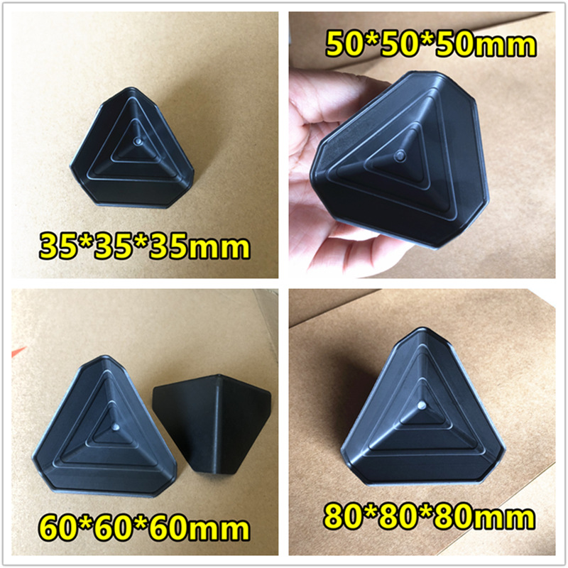 8cm carton packaging plastic protective corner furniture packaging anti-collision three-side plastic corner packaging good toughness Black in stock