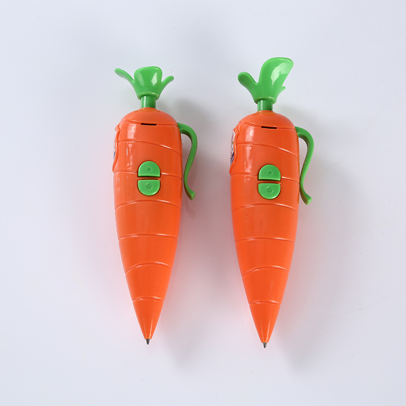 Cartoon Carrot Recording Pen, Learnable Writing Ballpoint Pen, Novel and Creative Early Education Story Machine Toy, Educational