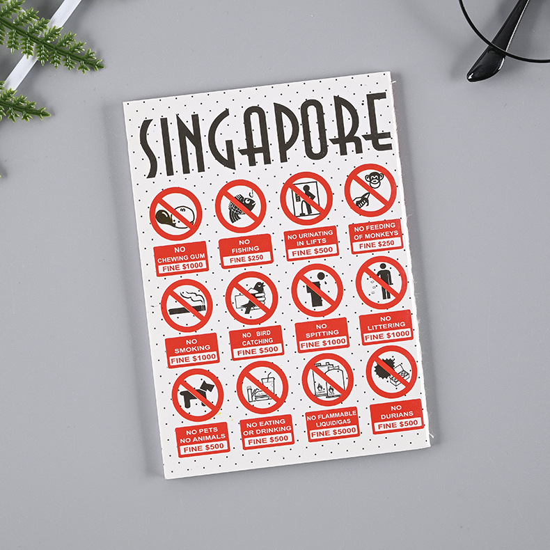 Manufacturer's Sewing Notebook Diary Notepad A5 Lion Prohibited Sign Soft Surface Copy Student Exercise Book Notebook