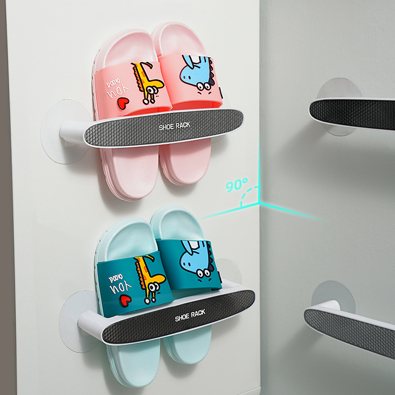 Bathroom Honeycomb Slipper Rack Wall-mounted Wall-mounted Toilet Storage Artifact Toilet Punch-free Shoe Rack Storage Rack