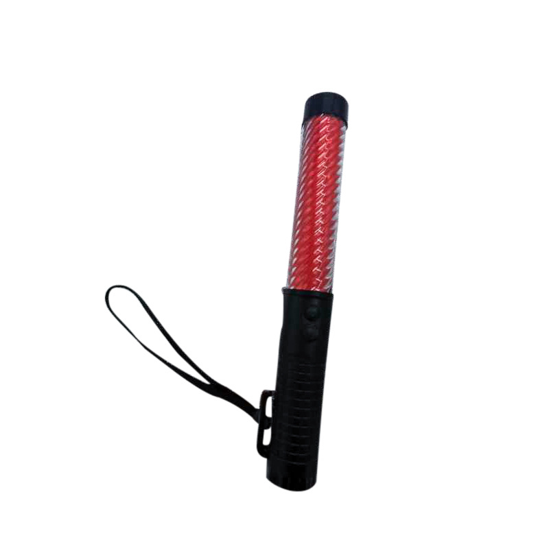 Baton spiral pattern LED traffic multi-function flash belt sling waist buckle battery flashlight baton