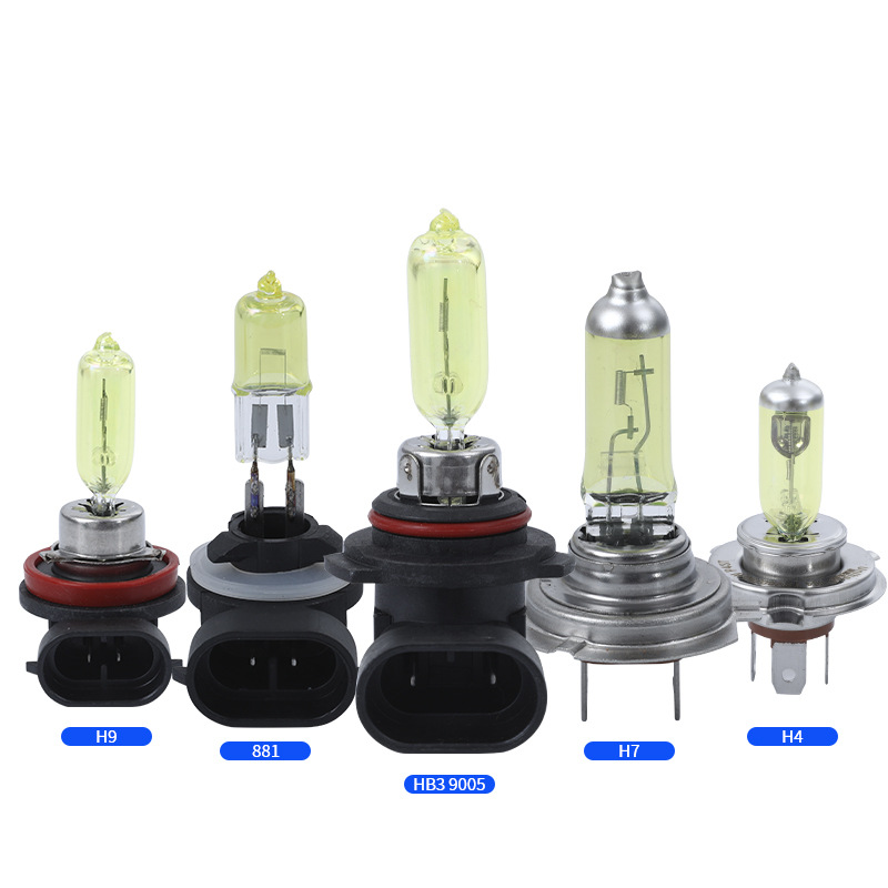 Car Xenon Bulb Headlight Halogen Lamp Anti-Fog Bulb Car Bulb Ultra-White Light Gold Light H1H4H7