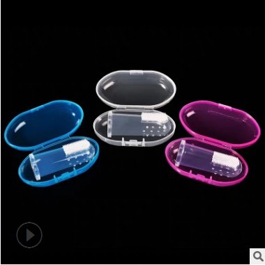 Liquid Silicone Baby Finger Cover Toothbrush Silicone Milk Toothbrush Finger Toothbrush Baby Cleaning Brush Pet Toothbrush Neutral