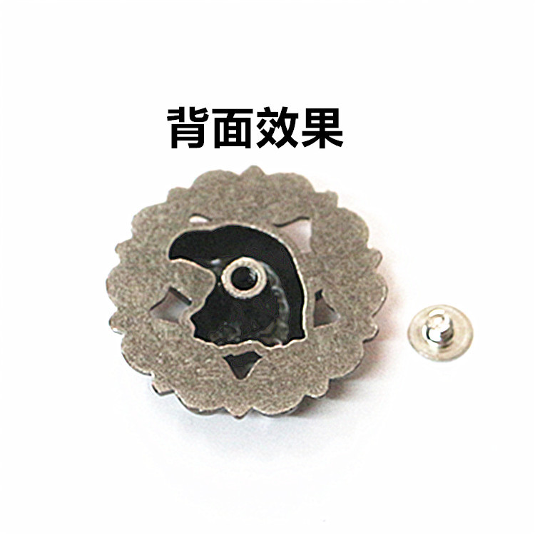 Three-dimensional eagle head cloth buckle decorative buckle vintage wallet buckle handmade turnbuckle coin buckle factory direct luggage accessories