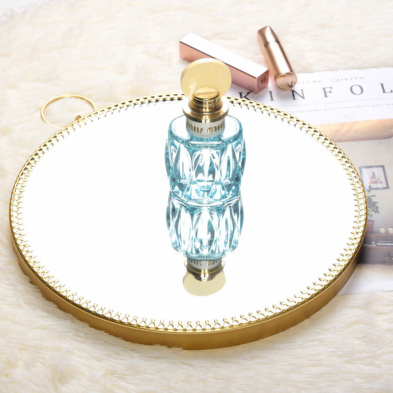 Nordic metal iron bathroom mirror bathroom wall mirror ins vanity mirror decorative mirror fitting mirror geometric round mirror