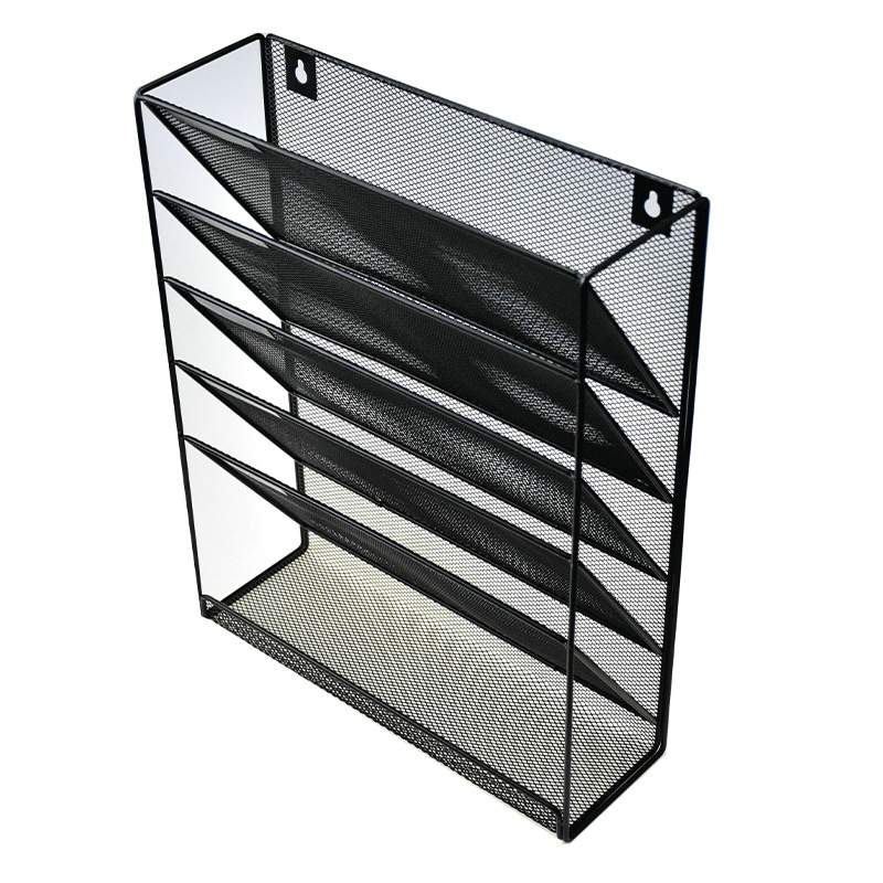 Mesh combined file rack multi-functional metal hanging five-layer metal file basket
