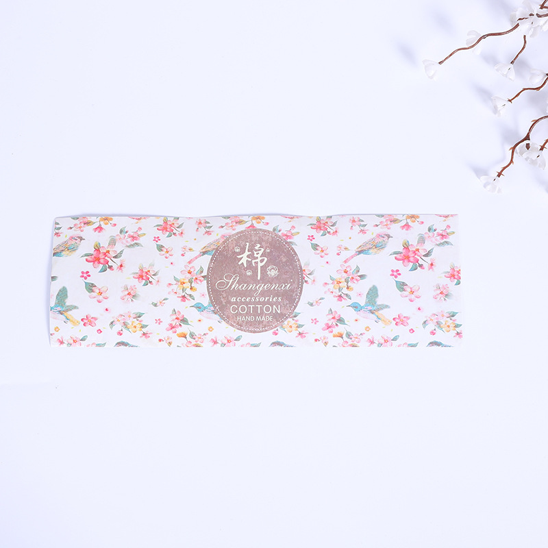 Factory processing color printed scarf wrapping paper bird cotton roll paper wool waist in stock