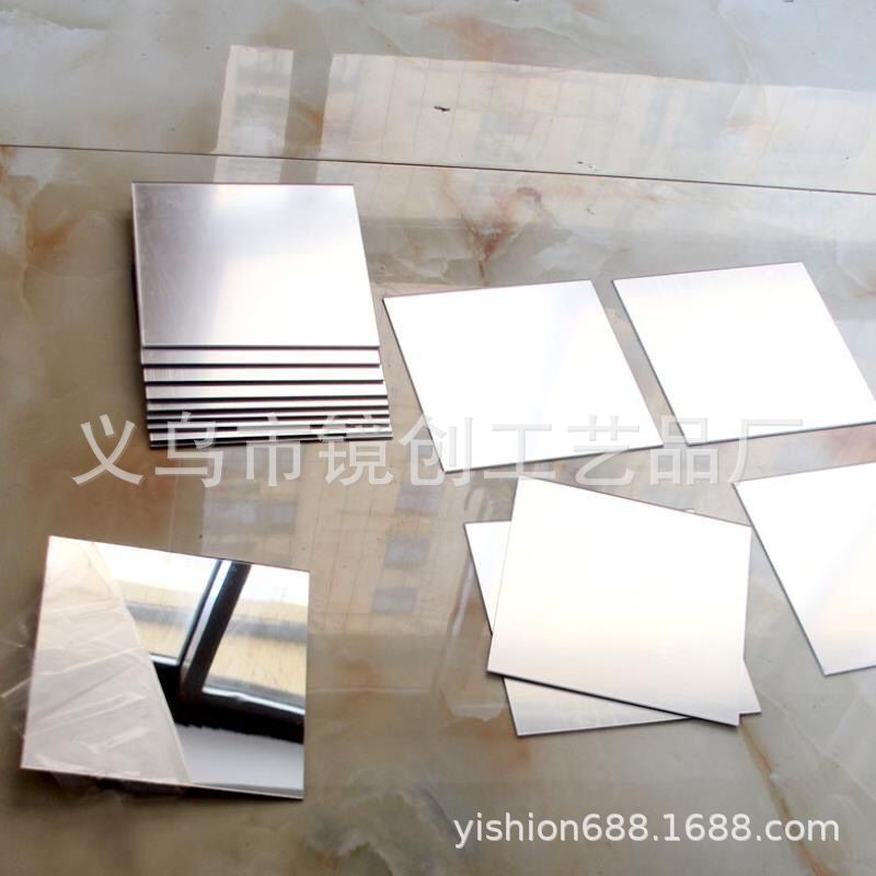 New Square Frameless Free Stitching Mirror Sticker Children's Room Entrance Bedroom Beautification Decorative Mirror Sticker Lens