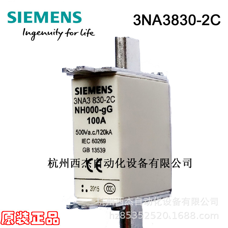 Siemens Fuse 3NA3830-2C;3NA3 00 100a 500V AC/250V DC gL/gG