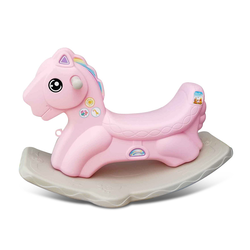 Baby Rocking Horse Trojan Horse Children Rocking Horse One-Year-Old Baby's Birthday Gift Trojan Horse Toy Car Adults Can Sit