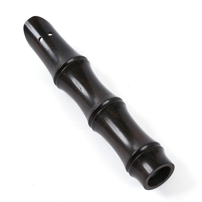 Purple Sandalwood Snuff Bottle Wooden Handmade Ebony Handle Piece Bamboo Snuff Bottle with Lanyard