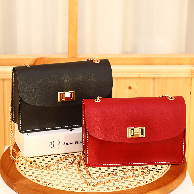 Bag 2020 new versatile simple girl chain Korean style crossbody shoulder small square bag diy handmade material bag