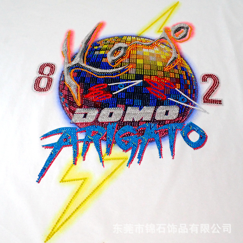 Rhinestone Ironing Picture | Aodian Hot Pattern Hot Diamond Typesetting Processing Cartoon Pattern Smiley Hot Diamond Pattern Production