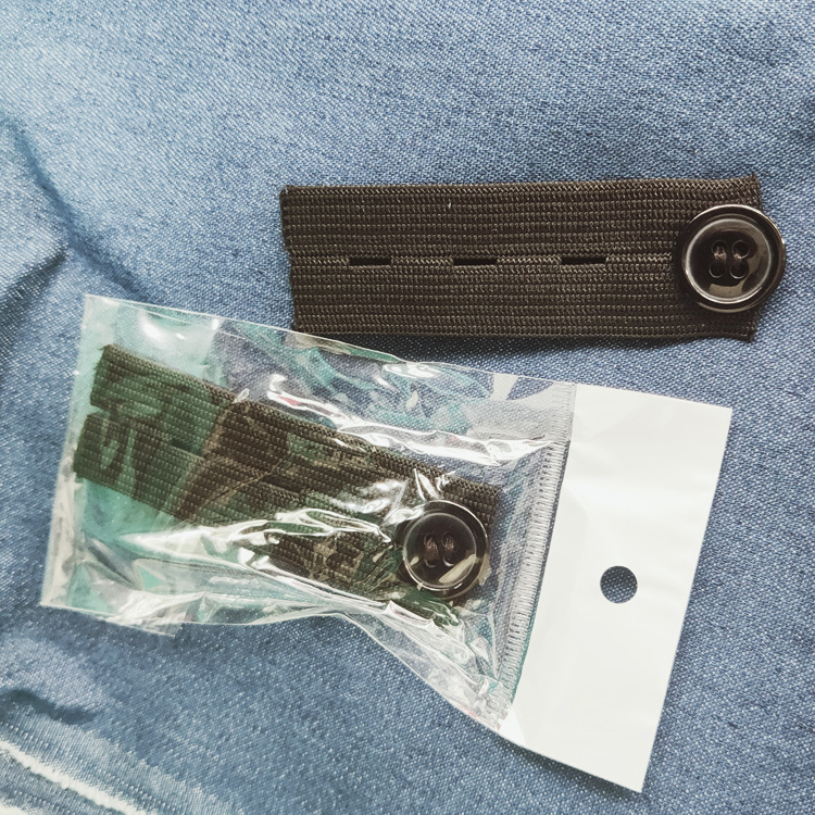 Pregnant Women's Pants Extension Buckle Trouser Head Extension Buckle Elasticity Extension Pants Elasticity Extension Black