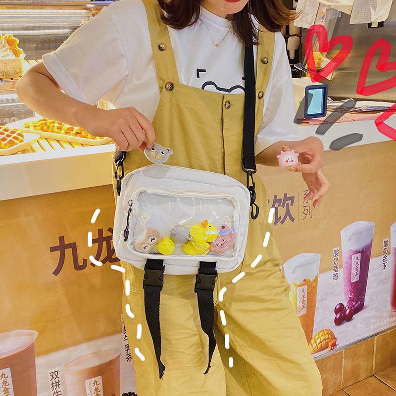 Manufacturer Wholesale Transparent Bag for Women K-Style Ins Creative Stylish Cartoon Shoulder Bag Funny Fun Doll Bag