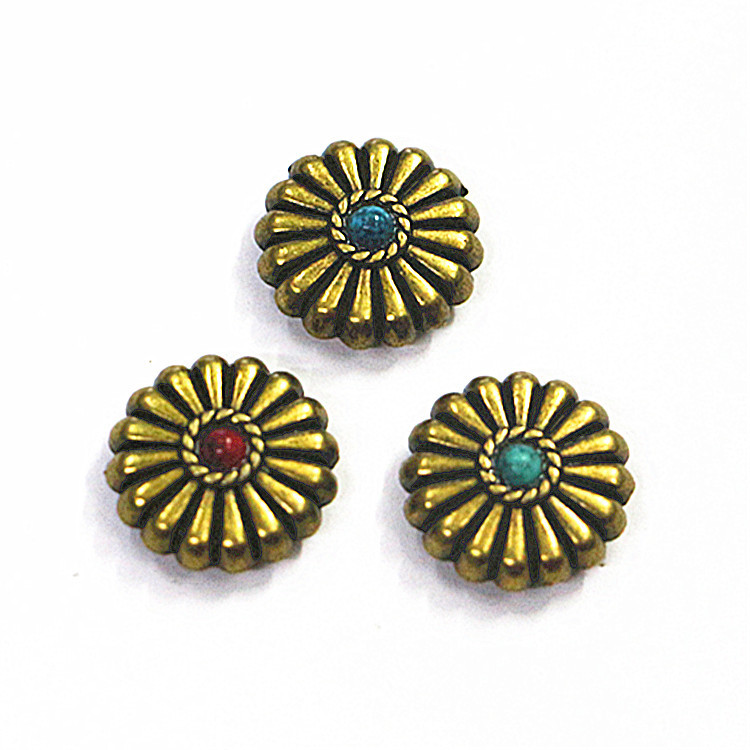 Оптовая партия 18.5 мм маленькая хризантема, пряжка, ручная работа, DIY, кожаные изделия, японская пряжка, зеленая костюмная декоративная пряжка, прямая продажа с завода