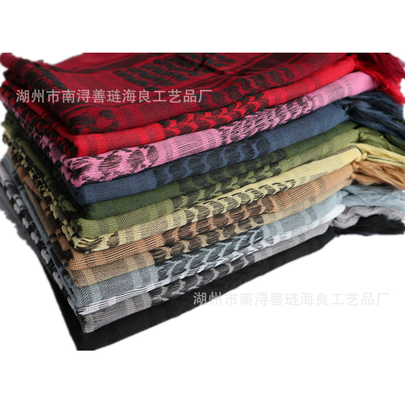 Новый арабский шарф из чистого хлопка 2025 года, тактический квадратный шарф, камуфляжный, для активного отдыха