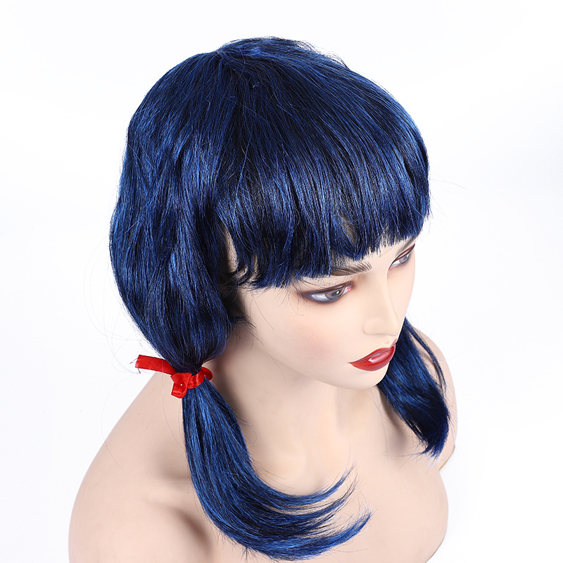 Ladybug Girl wig Miraculous LadybugCOSPLAY blue wig black cat wig wholesale