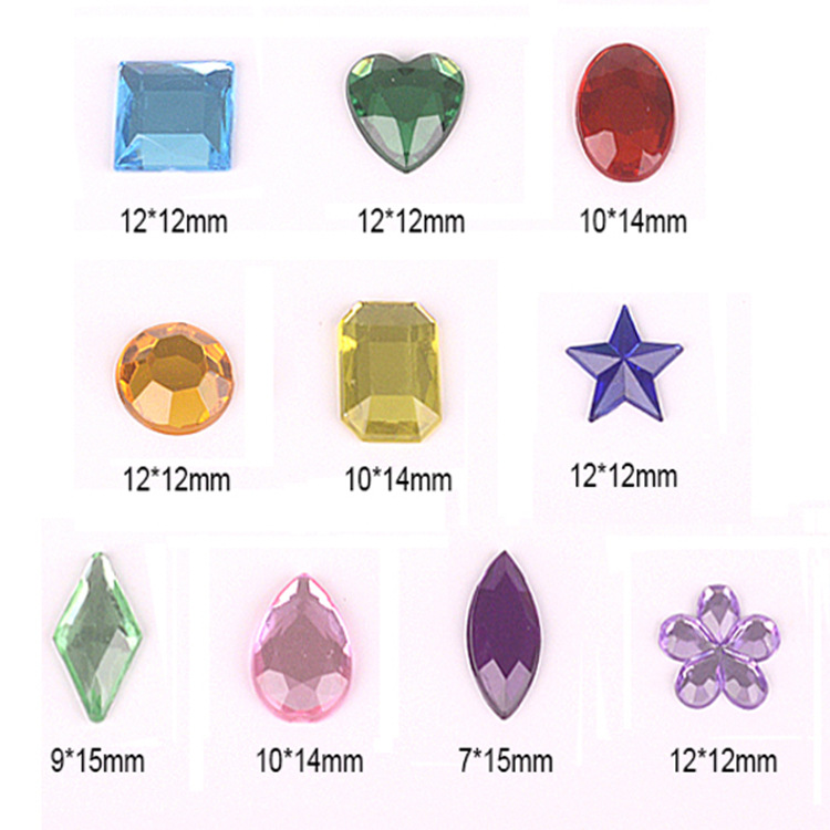 New acrylic loose drill a variety of sizes without sticky acrylic drill creative DIY stickers children's accessories