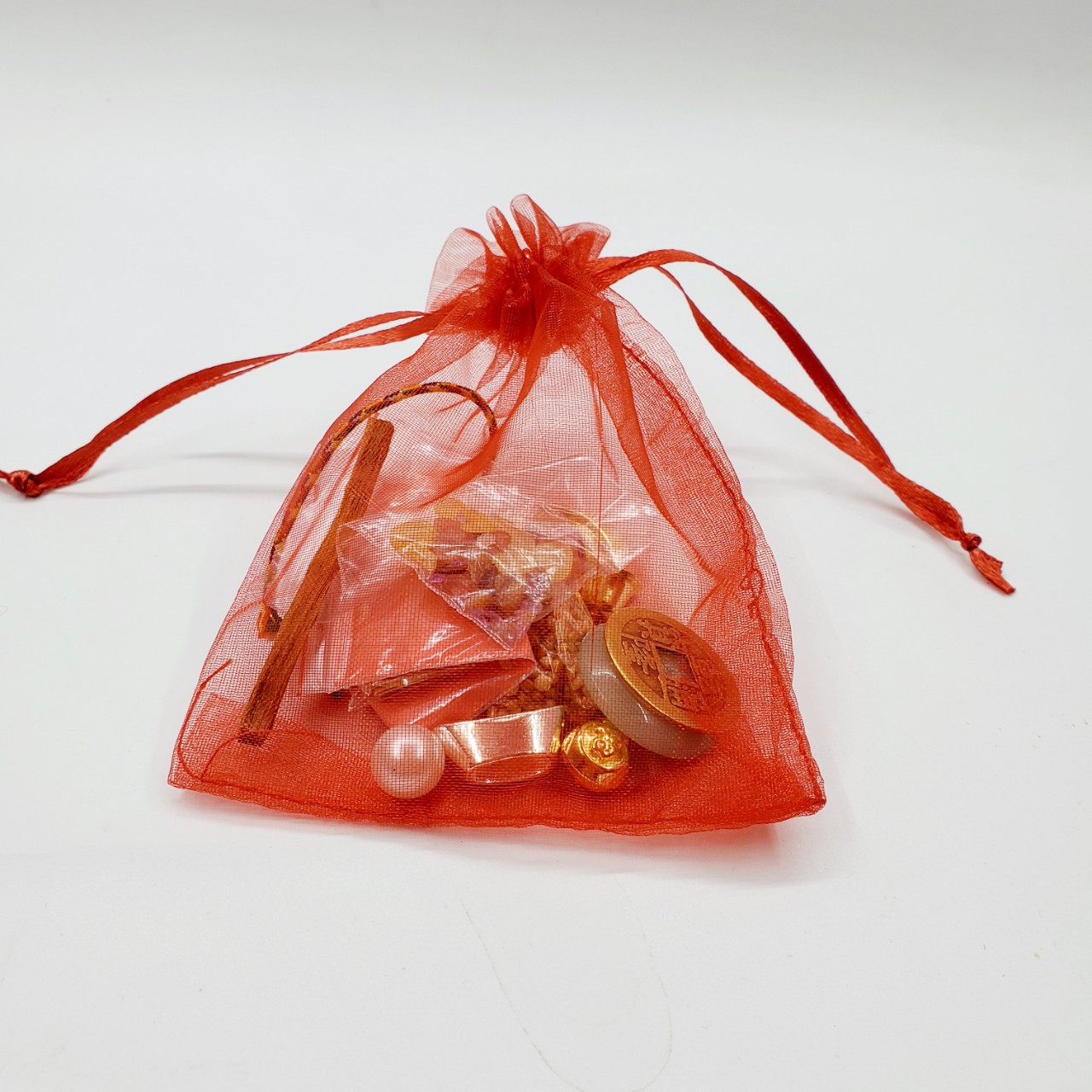 God Statue Buddha Statue Hiding Set Bag Dirty Universal Seven Gem Stone Five Grain Gold Silver Ingot Five Color Soil Set