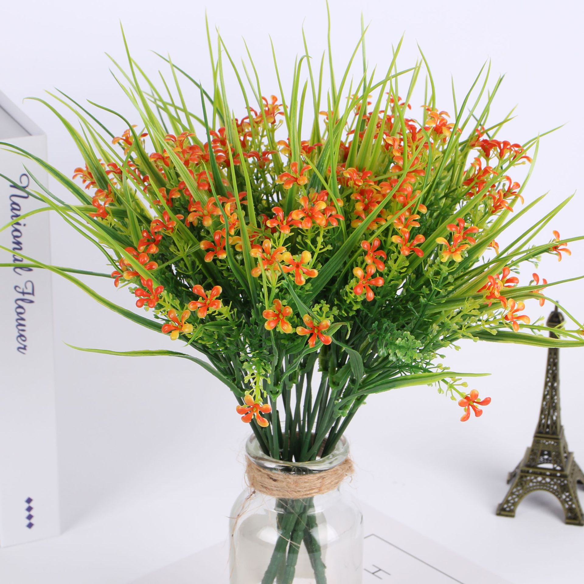 Simulation Plant Plastic Flower 5 Fork Murilia Fake Flower Gympanosa Home Decoration Placement Wedding Assembly