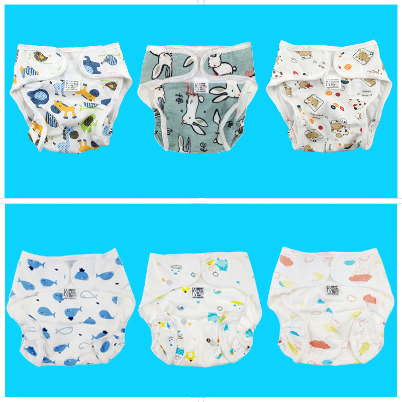 Factory Direct Sales Infant Cloth Diaper Printed Adjustable Diaper Baby Waterproof Leak-Proof Diaper Pants Diaper
