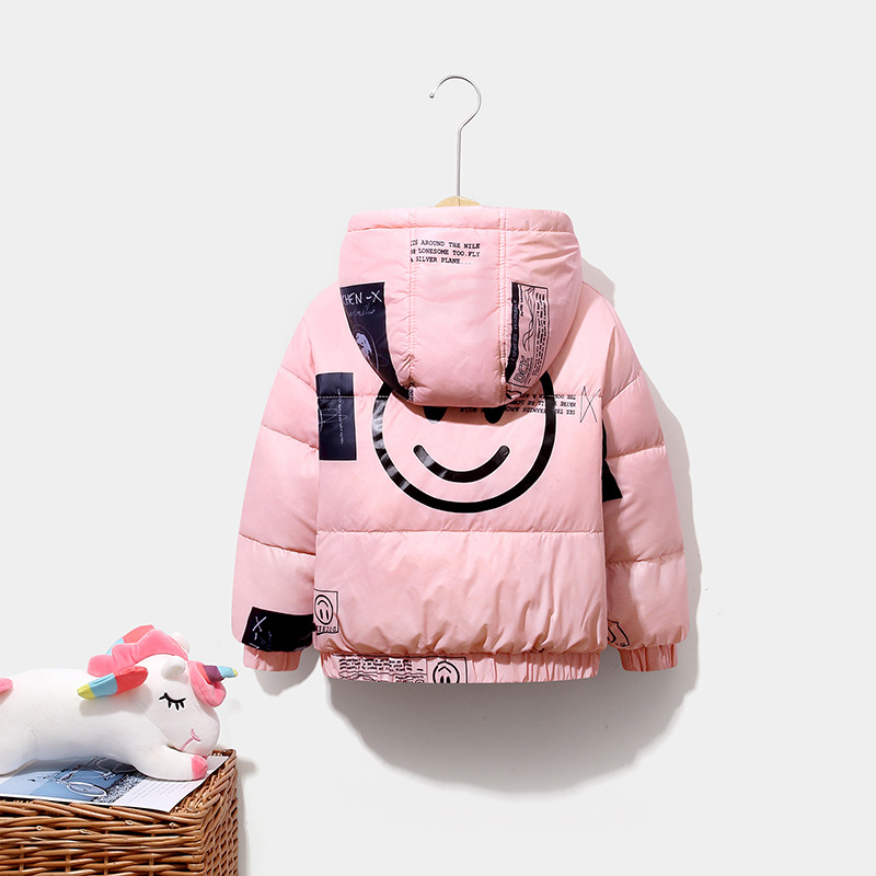 First-hand goods winter zipper shirt fashion big children's loose down jacket hooded men's and women's clothing coat parent-child clothing