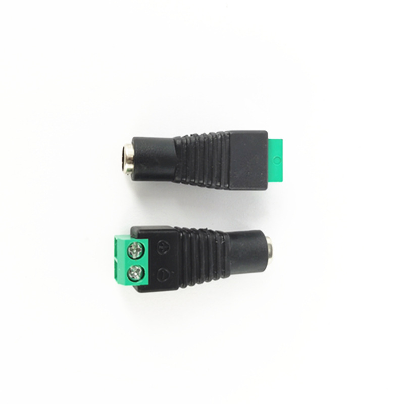 Surveillance Camera Power Conversion Connector Green DC Power Connector Female 5.5*2.1 DC Female Socket