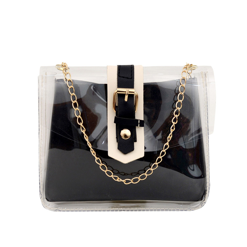 Foreign Trade New Urban Casual Pvc Women's Bag Crossbody Bag Wear-Resistant Chain Shoulder Bag Outdoor Trendy Bag