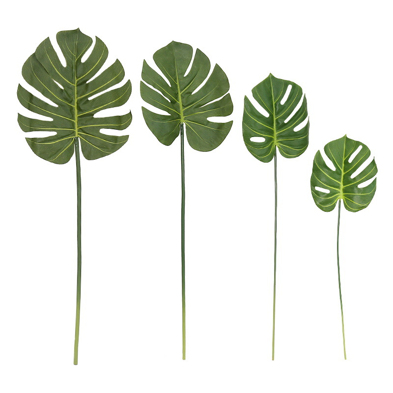 High-end single turtle leaf INS Nordic simulation plant glue feel thick branch large turtle back leaf fake flower