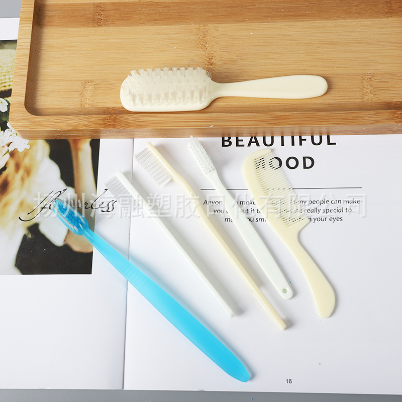 Factory wholesale disposable hotel supplies toothbrush adult toothbrush comb brush LOGO printing