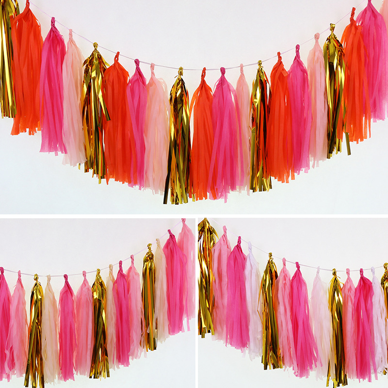 Paper tassel 5/pack AliExpress tassel flower wedding birthday wedding party supplies in large stock