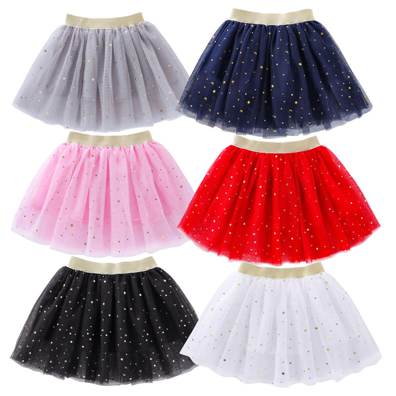 Fashion Children's Dress Girl Princess Star Glitter Dance Tutu Sequin Party Five Star Tutu 201