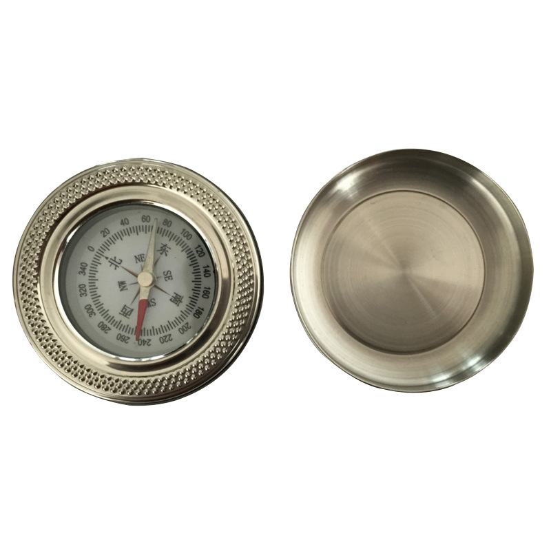 Compass manufacturer Chinese and English panel outdoor portable mini pointer 60mm stainless steel metal compass