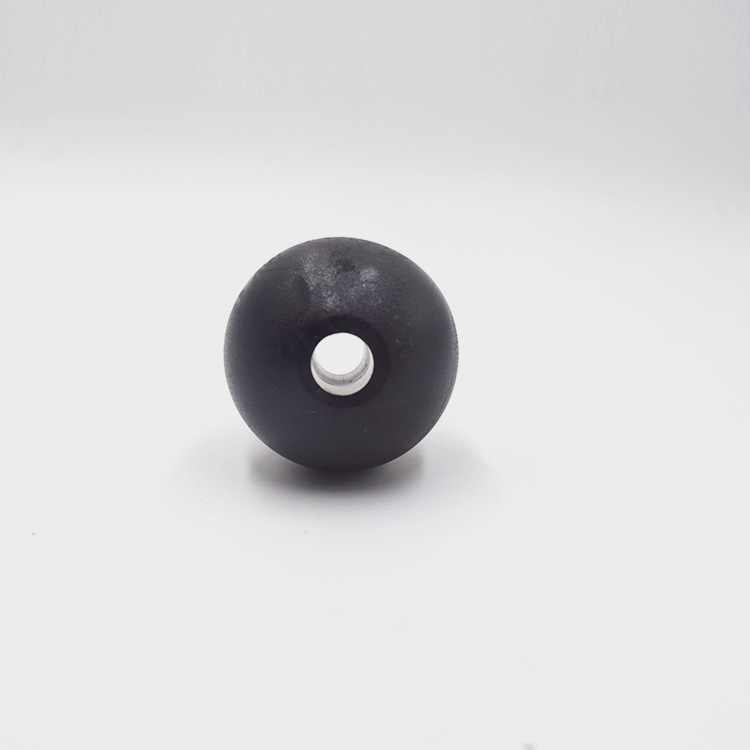 Fitness Equipment accessories steel wire rope nylon ball joint Limit ball Black Ball solid perforated plastic ball