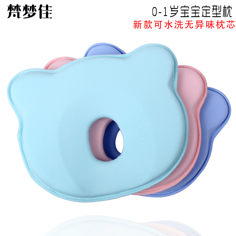 Летняя хлопковая подушка для младенцев, коррекция формы головы, формирующая подушка для сна, противоотклоняющаяся подушка