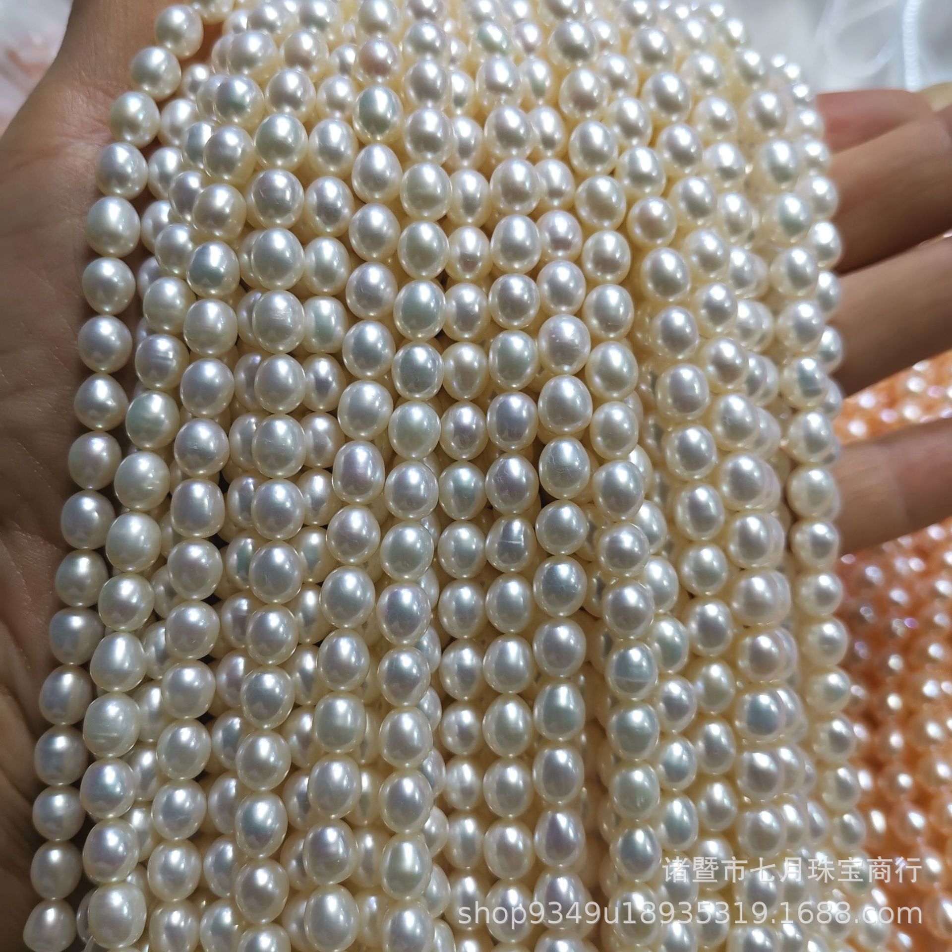 July Jewelry Supply Freshwater AAAA Grade 6-7 Short Meter Strong Light DIY Tassel Jewelry Zhuji Pearl