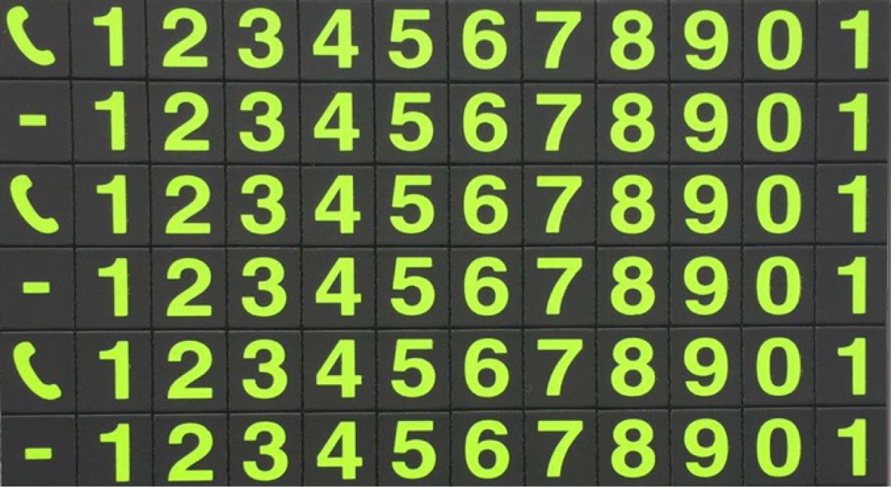 Factory Direct sales luminous rubber ferromagnetic digital number temporary parking sign accessories luminous magnetic number Digital